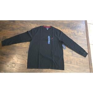 NWT Polo Ralph Lauren Waffle Knit T Shirt Black XXL 2XL Long Sleeve Thermal